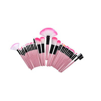 HKM-952595 Wood Handle Nylon Cosmetic Brush Set for Flawless Makeup Application