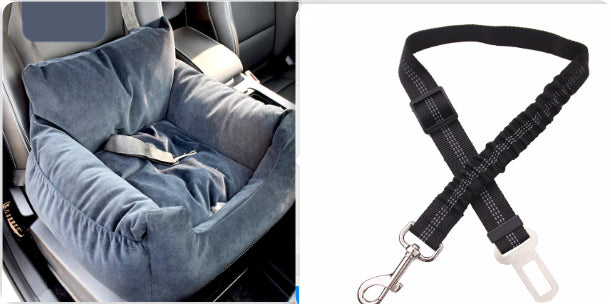 HKM-9527229 Pet Car Nest for Dogs and Cats - Removable Washable Multi-Color Design with Non-Slip Bottom