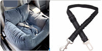 HKM-9527229 Pet Car Nest for Dogs and Cats - Removable Washable Multi-Color Design with Non-Slip Bottom