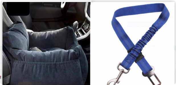 HKM-9527229 Pet Car Nest for Dogs and Cats - Removable Washable Multi-Color Design with Non-Slip Bottom