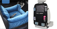 HKM-9527229 Pet Car Nest for Dogs and Cats - Removable Washable Multi-Color Design with Non-Slip Bottom