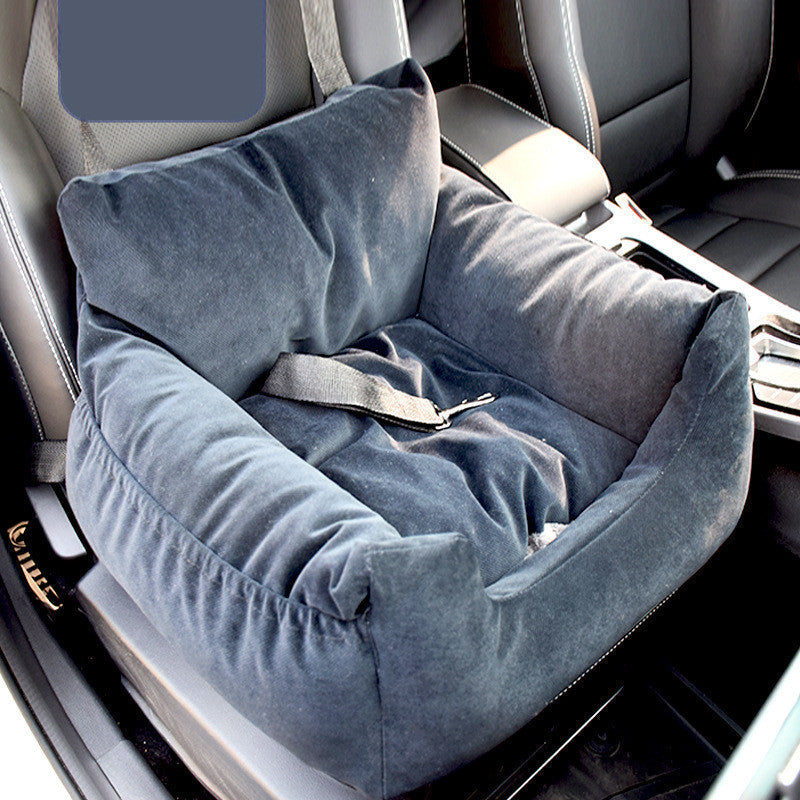 HKM-9527229 Pet Car Nest for Dogs and Cats - Removable Washable Multi-Color Design with Non-Slip Bottom