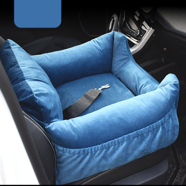 HKM-9527229 Pet Car Nest for Dogs and Cats - Removable Washable Multi-Color Design with Non-Slip Bottom