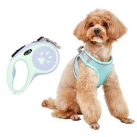 HKM-9527613 Breathable Polyester Dog Leash with Chest Strap for Small Breeds