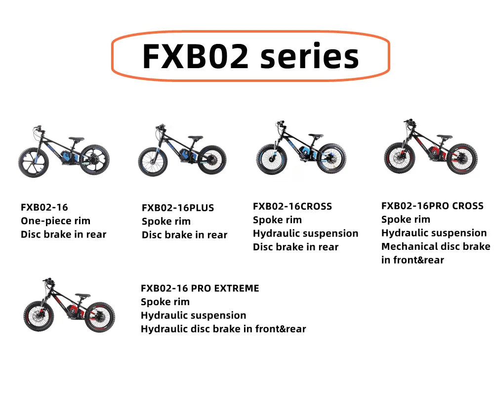 HKM-952787 36V 350W Electric Balance Bike for Kids - 16/20 Inch, Hydraulic Suspension, Disc Brakes, Ages 5-8