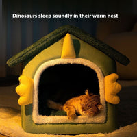 HKM-9529021 Super Cozy Cat Nest with Soft Cushion and Blanket for All Seasons