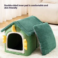 HKM-9529021 Super Cozy Cat Nest with Soft Cushion and Blanket for All Seasons