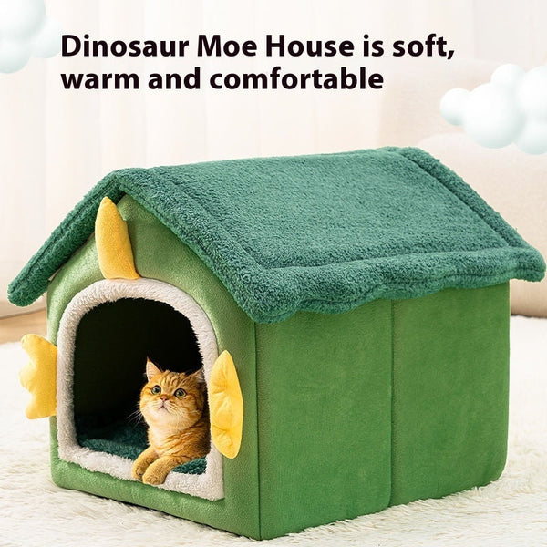 HKM-9529021 Super Cozy Cat Nest with Soft Cushion and Blanket for All Seasons