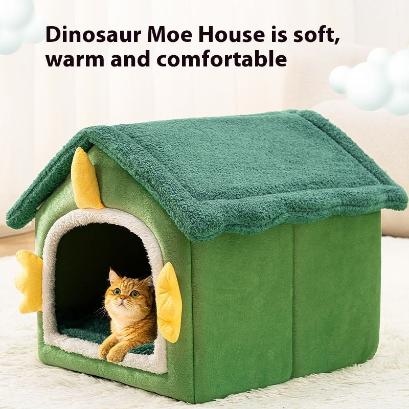 HKM-9529021 Super Cozy Cat Nest with Soft Cushion and Blanket for All Seasons