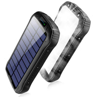 HKM-952915 26800mAh Waterproof Solar Power Bank with Emergency Camping Light, Dust-Proof and Fall-Proof Design