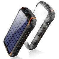 HKM-952915 26800mAh Waterproof Solar Power Bank with Emergency Camping Light, Dust-Proof and Fall-Proof Design