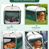 HKM-9529789 Cozy Large Dog Kennel for Indoor and Outdoor Use – Breathable Anti-Mosquito Green Design