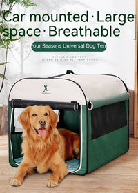 HKM-9529789 Cozy Large Dog Kennel for Indoor and Outdoor Use – Breathable Anti-Mosquito Green Design