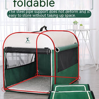 HKM-9529789 Cozy Large Dog Kennel for Indoor and Outdoor Use – Breathable Anti-Mosquito Green Design