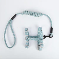 HKM-9530557 Anti-stroke Cat Leash with Floral Design - Cotton, Available in S, M, L Sizes