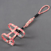 HKM-9530557 Anti-stroke Cat Leash with Floral Design - Cotton, Available in S, M, L Sizes