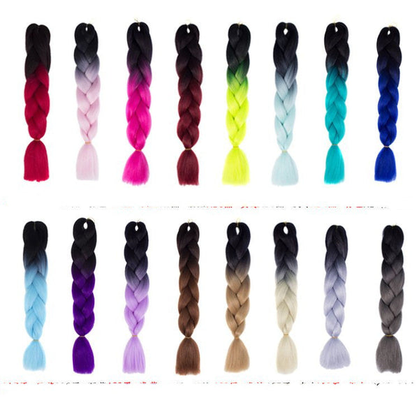 HKM-953107 Twisted Braid Hair Rope in Rose Red, Wine Red, Deep Purple, Light Purple, Light Brown, and Off-White Colors