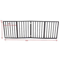 HKM-9532349 Portable Folding Pet Gate for Doorways – Dark Brown Populus Wood, 73x24 Inches, Easy to Move and Store