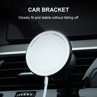 HKM-953235 15W Fast Wireless Car Charger with Magnetic Holder, Type-C Interface, CE FCC ROHS Certified