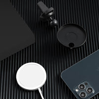 HKM-953235 15W Fast Wireless Car Charger with Magnetic Holder, Type-C Interface, CE FCC ROHS Certified