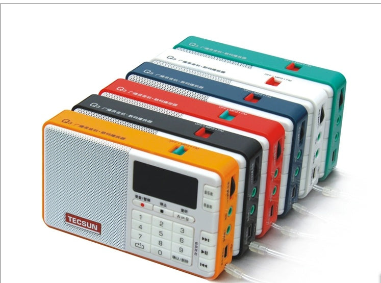 HKM-953235 Digital Audio Player with Radio Function and TF Card Support - Tecsun Q3, Various Colors Available