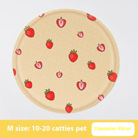 HKM-9532605 Cooling Gel Pet Mat ¨C Round Cartoon Design for Dogs and Cats, Various Fun Patterns, Soft Cloth, 40cm & 50cm Sizes