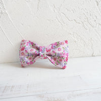 HKM-9532989 Double Layer Bow Tie Dog Collar with Flower Decoration - Available in XS to XL Sizes