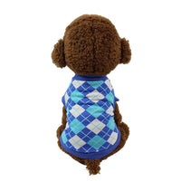 HKM-9533117 Casual Cotton Vest for Dog and Cat Lovers in Red/Black and Blue/White Grid Patterns