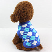 HKM-9533117 Casual Cotton Vest for Dog and Cat Lovers in Red/Black and Blue/White Grid Patterns