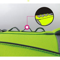 HKM-9534909 Fluorescent Green Dog Life Jacket ¨C Swimmable Vest for Small to XXL Dogs