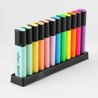 HKM-953491 Eco-Friendly Fluorescent Flat Square Highlighter Pen Set in Bright Colours