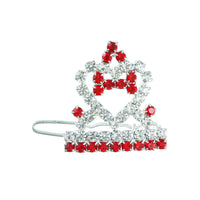 HKM-9535549 Princess Style Fashionable Barrettes for Dogs and Cats in Pink, Blue, Purple, and Red - 3cm Hair Clip
