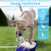 HKM-9536573 Multifunctional Automatic Dog Water Fountain with Sprinkler and Shower Balls for Drinking and Playtime