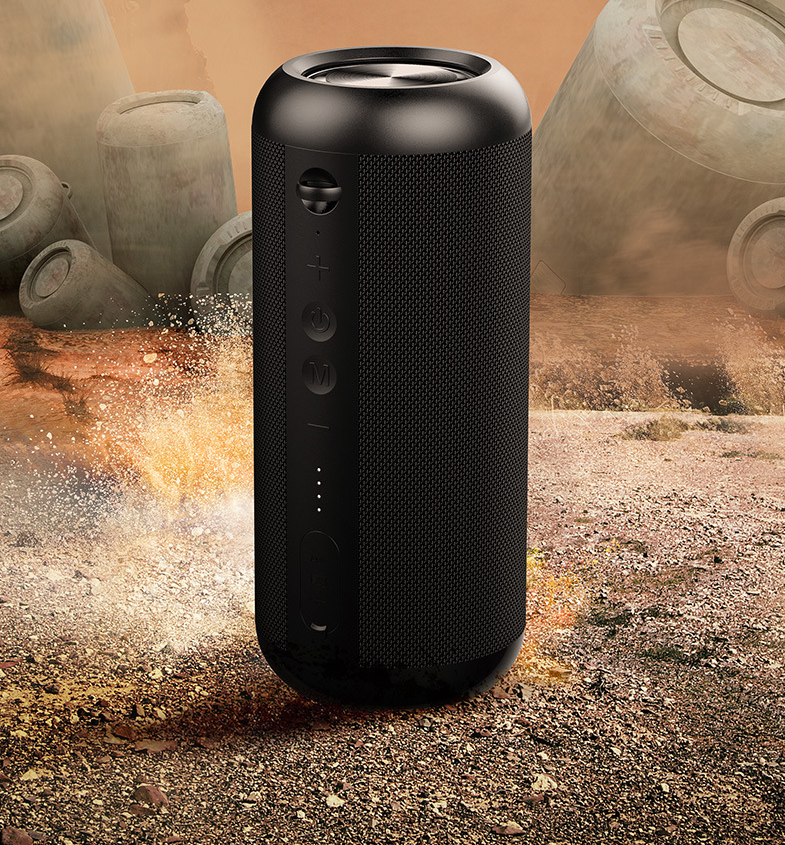 HKM-953683 Water-Resistant Portable Bluetooth Speaker for Outdoor Use