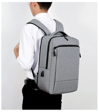 HKM-953747 Waterproof Nylon 15.6 Inch Laptop Backpack with USB Charging Port for Business Travel
