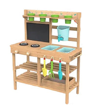 HKM-953811 Outdoor Wooden Mud Kitchen Play Set for Kids - 2024 Design