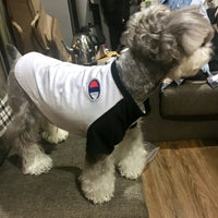 HKM-9538877 Casual Cotton T-Shirt for Dogs and Cats in Black and Red - Summer Season Outfit
