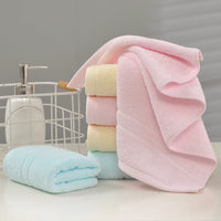 HKM-953939 Cotton Face Towel in Light Yellow, Pink, and Light Blue - Soft & Absorbent 60x30CM