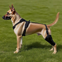 HKM-9540285 Pet Leg and Joint Protection Sleeves in Black - Casual Diving Fabric for Dogs, Available in M, L, XL