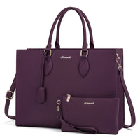 HKM-954067 Women’s Leather Laptop Tote Bag for 15.6-Inch Laptops - Stylish and Functional Office Handbag
