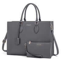 HKM-954067 Women’s Leather Laptop Tote Bag for 15.6-Inch Laptops - Stylish and Functional Office Handbag