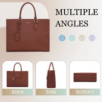 HKM-954067 Women’s Leather Laptop Tote Bag for 15.6-Inch Laptops - Stylish and Functional Office Handbag