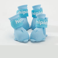 HKM-9543101 Cartoon Pet Waterproof Rain Boots in Blue, Pink, and Yellow - Sizes S, M, L