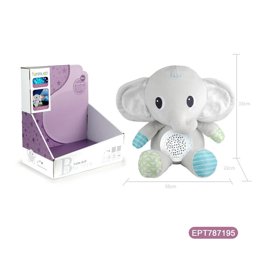 HKM-954323 Starry Night Musical Projection Doll - Plush Stuffed Animal Sensory Toy for Kids Ages 5-7