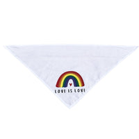 HKM-9543869 Rainbow Triangle Scarf for Dogs - Stylish Cotton Saliva Towel in White