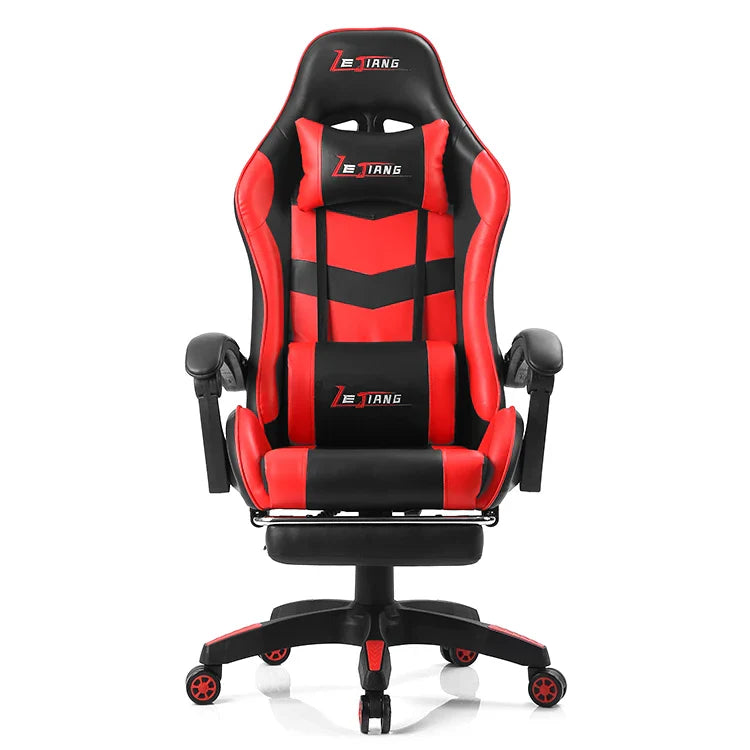 HKM-954387 Ergonomic Purple and Black Gaming Chair with Footrest, Leather Finish, Customisable Design