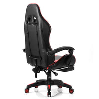 HKM-954387 Ergonomic Purple and Black Gaming Chair with Footrest, Leather Finish, Customisable Design