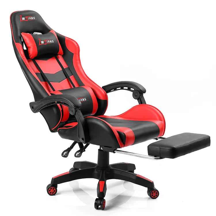 HKM-954387 Ergonomic Purple and Black Gaming Chair with Footrest, Leather Finish, Customisable Design