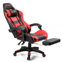 HKM-954387 Ergonomic Purple and Black Gaming Chair with Footrest, Leather Finish, Customisable Design
