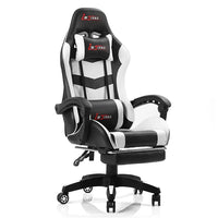 HKM-954387 Ergonomic Purple and Black Gaming Chair with Footrest, Leather Finish, Customisable Design